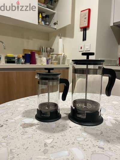 Set of 2 French Press Coffee Makers – Large & Small