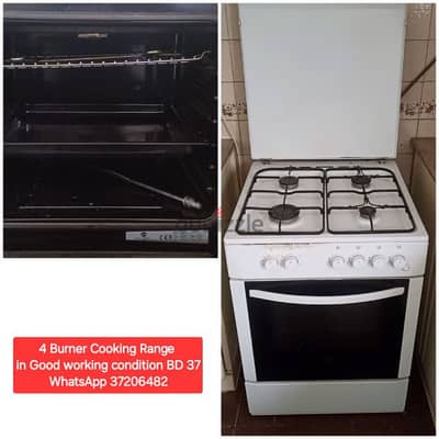 Cooking range 4 burner and other items for sale with Delivery