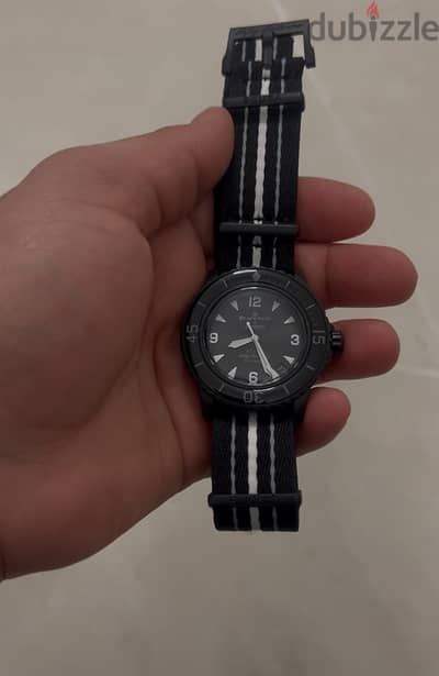 swatch x blancpain black/ساعة سواتش بلانبان جديدة