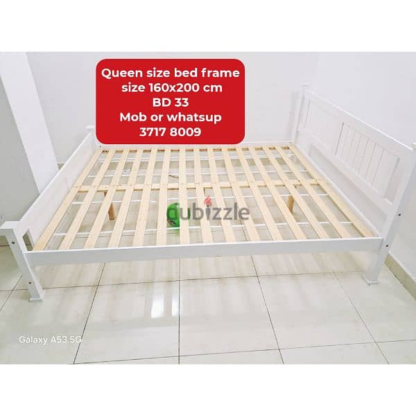 Queen size bed with mattress and other household items for sale 3