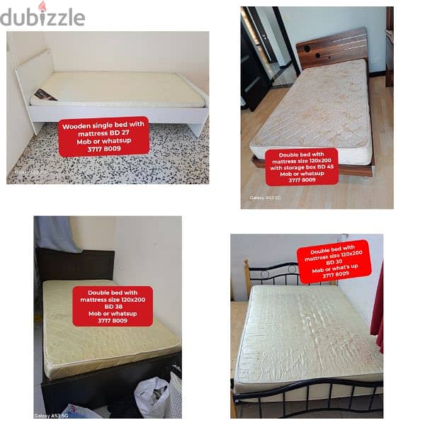 Queen size bed with mattress and other household items for sale 7