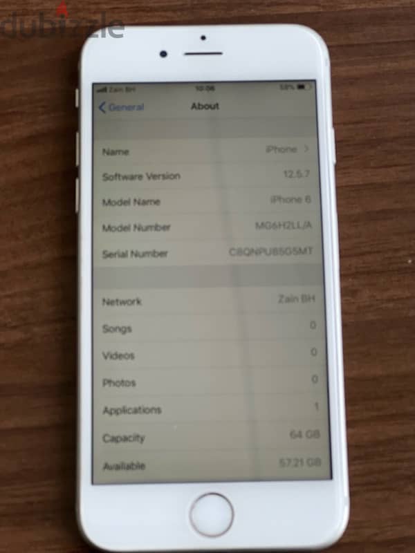 iPhone 6 white color 64gb 2