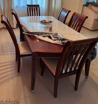 Dining table & 6 chairs heavy duty