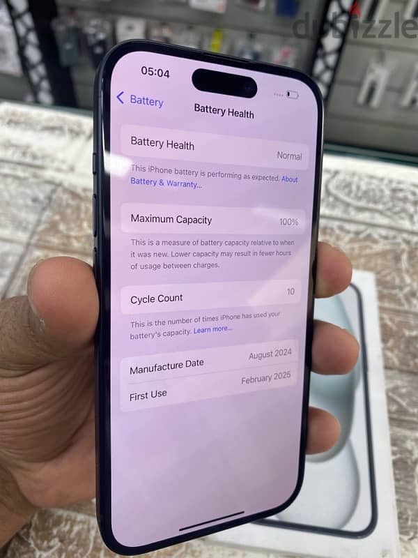 IPHONE 15 128GB 100% BATTERY 10 CYCLE COUNT 2