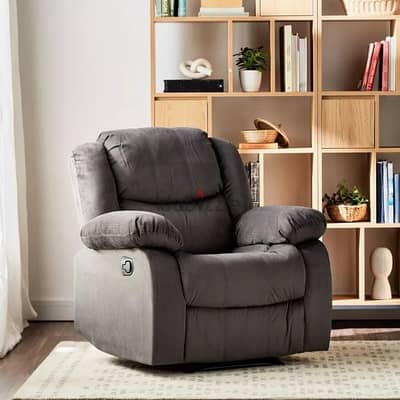 IKEA black recliner with leg rest single sofa