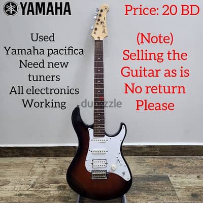 Used Yamaha pacifica needs new tuners, and electronics are working