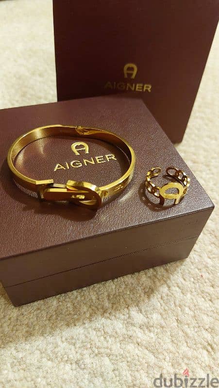 Aigner Bangle and Ring 2