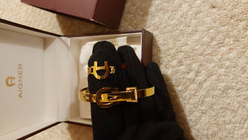 Aigner Bangle and Ring 5