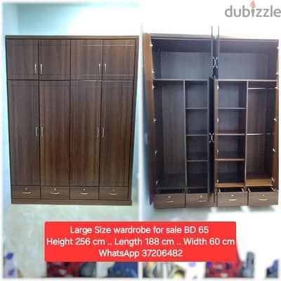 Large Size wardrobe and other items for sale with Delivery