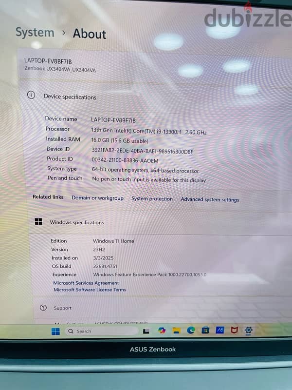 Used Asus Zenbook 14X OLED 4