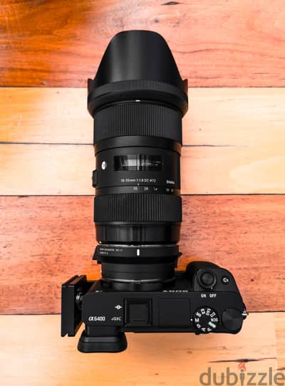 Sony A6400 + MC-11 Adapter + Sigma 18-35mm f/1.8 Lens – Full Set