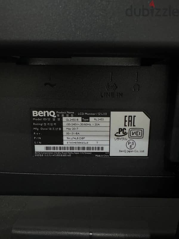 BenQ GL2450-B RL2455 24in 60Hz 1ms Response Rate Gaming Monitor 2