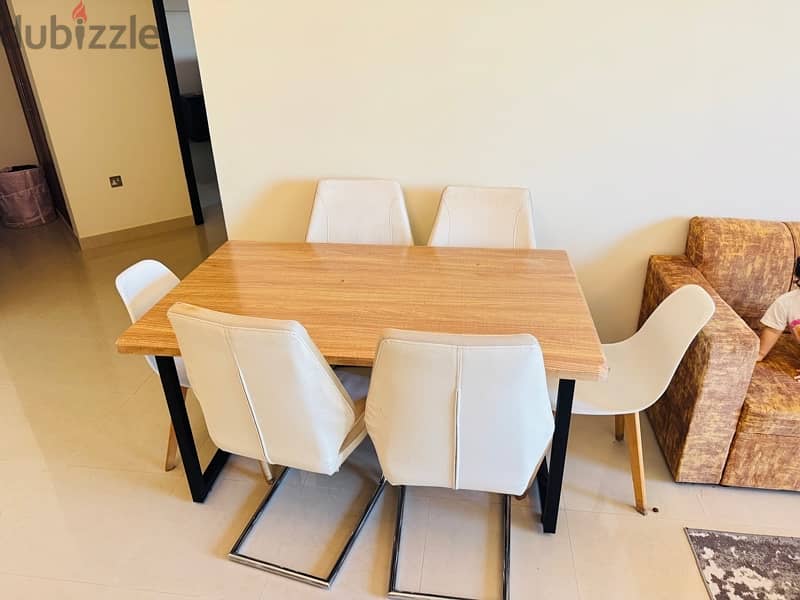 dining table with 6 chair and sofa 1