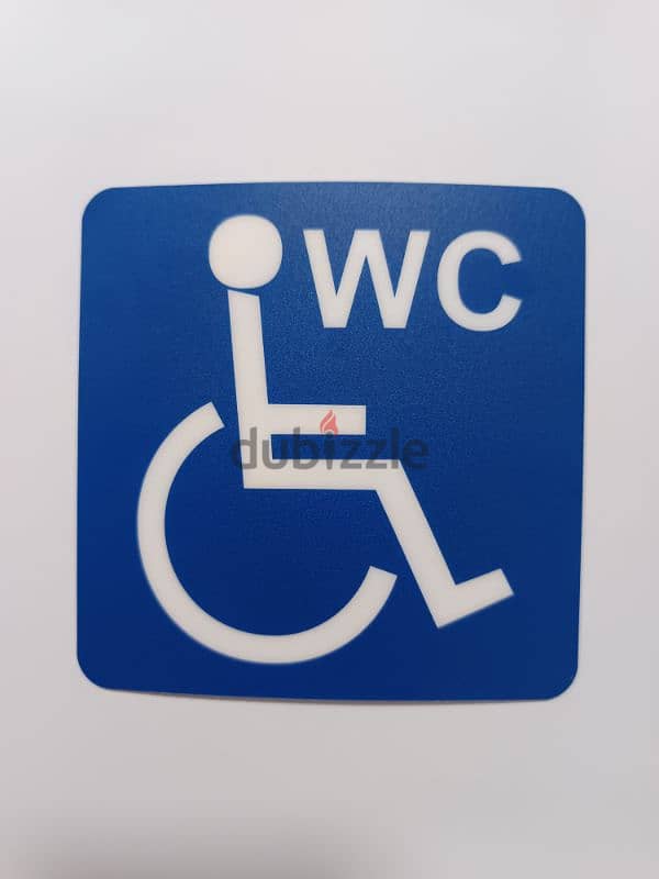 Toilet Door Sign Sticker 0