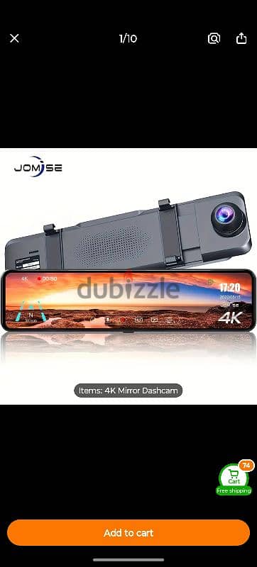 android dashcam 4k with 2 camera