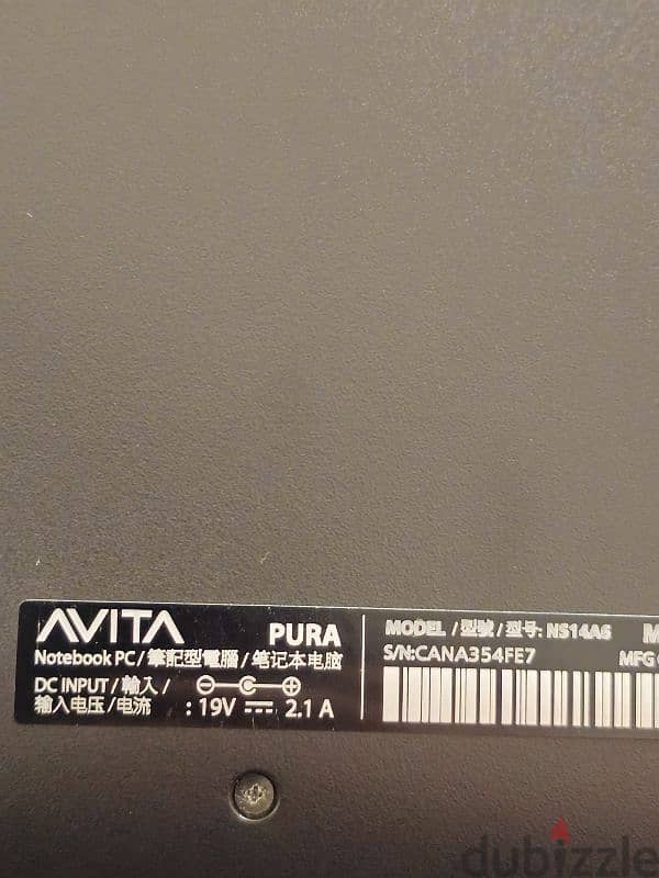 Avita laptop ryzen 5 3500, 8gb ram 4