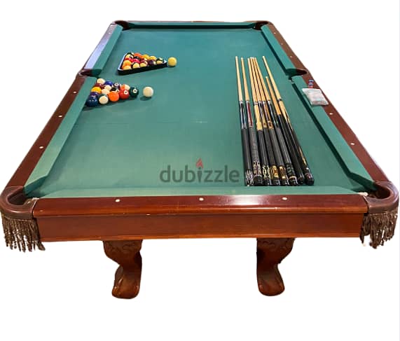 Luxury Solid Wood and Leather Pool Table 1