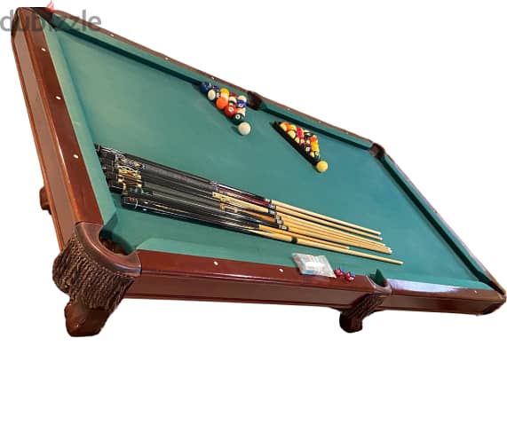 Luxury Solid Wood and Leather Pool Table 3