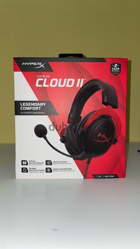 سماعة هايبر أكس كلاود 2 شبه جديد - hyperx cloud 2 0