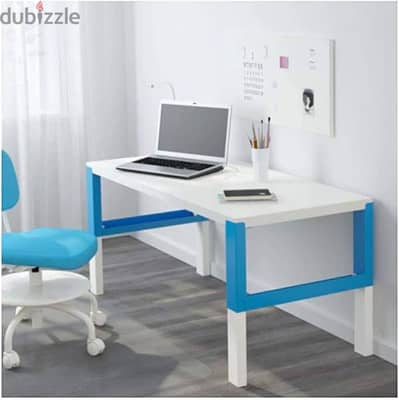 Blue IKEA PAHL table