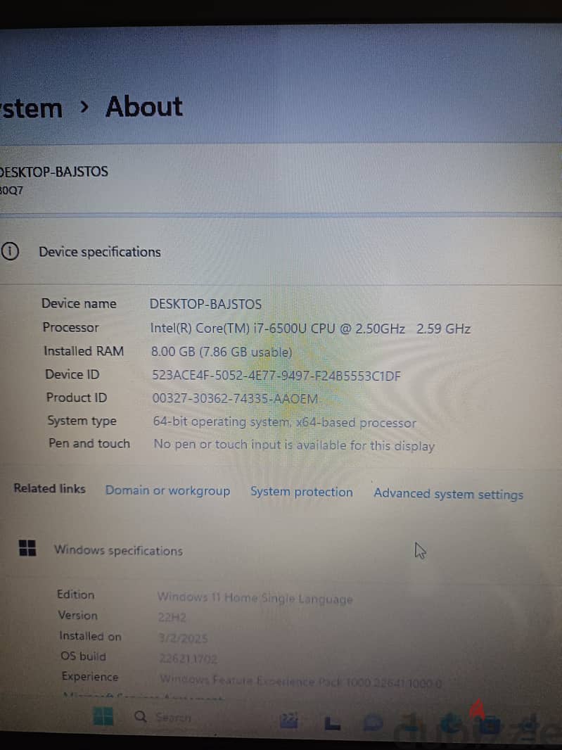 Hello i want to sale my laptop Lenovo core i7 6th generation ram 8gb H 4