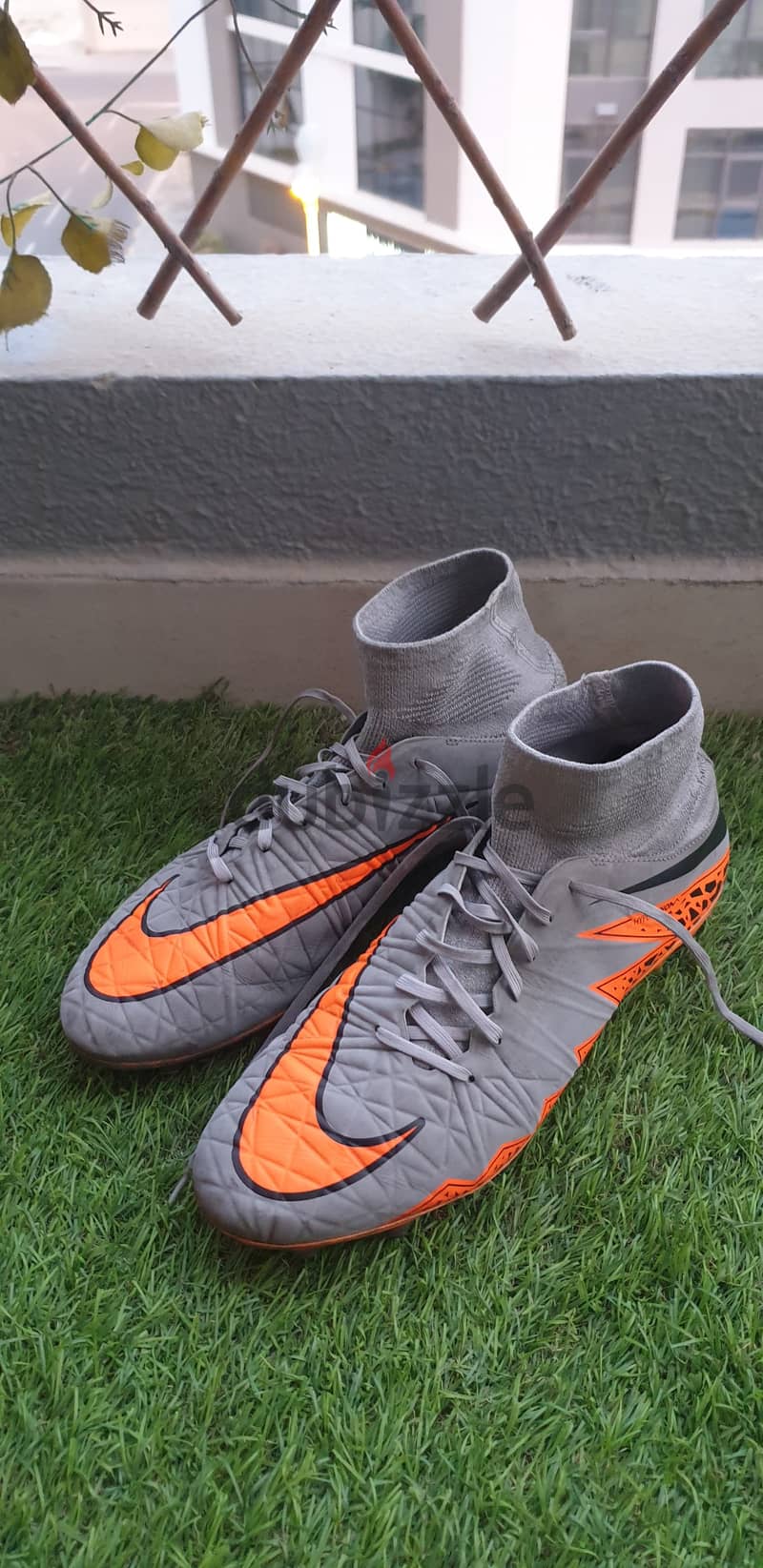 Original Nike Hypervenom Phantom 2 Grey/Orange Football Shoe EU:43 1