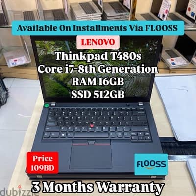 Lenovo ThinkPad T480s Core i7-8th Generation