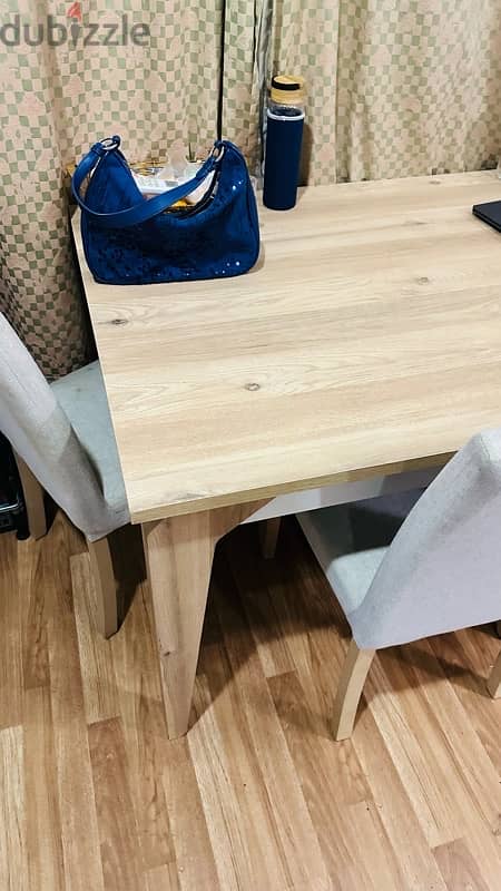 Wood table with 6 chairs 2