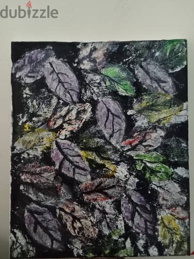 Abstract leaf painting