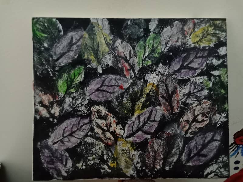 Abstract leaf painting 1