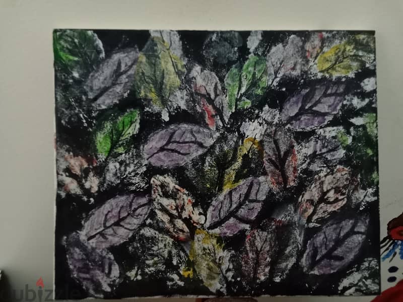 Abstract leaf painting 3