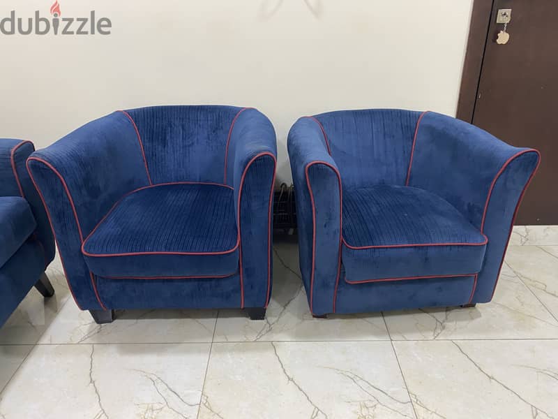 Sofa 3 Seater  & 2nos Single Seater Armchair 3