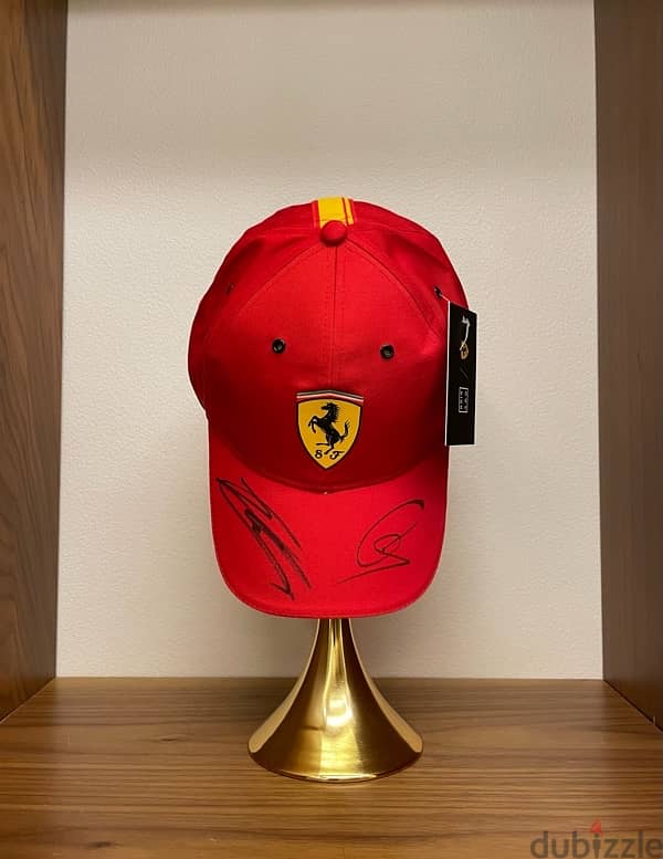 FERRARI HYPERCAR TEAM CAP signed by Lewis Hamilton and Charles Leclerc 2