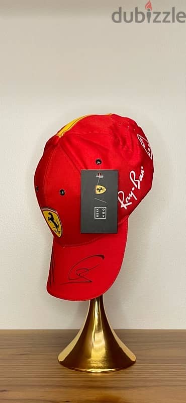 FERRARI HYPERCAR TEAM CAP signed by Lewis Hamilton and Charles Leclerc 3