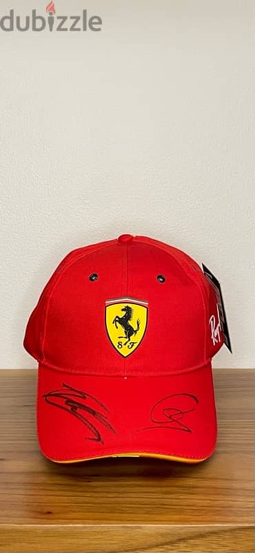 FERRARI HYPERCAR TEAM CAP signed by Lewis Hamilton and Charles Leclerc 5