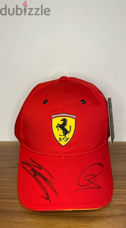 FERRARI HYPERCAR TEAM CAP signed by Lewis Hamilton and Charles Leclerc 6