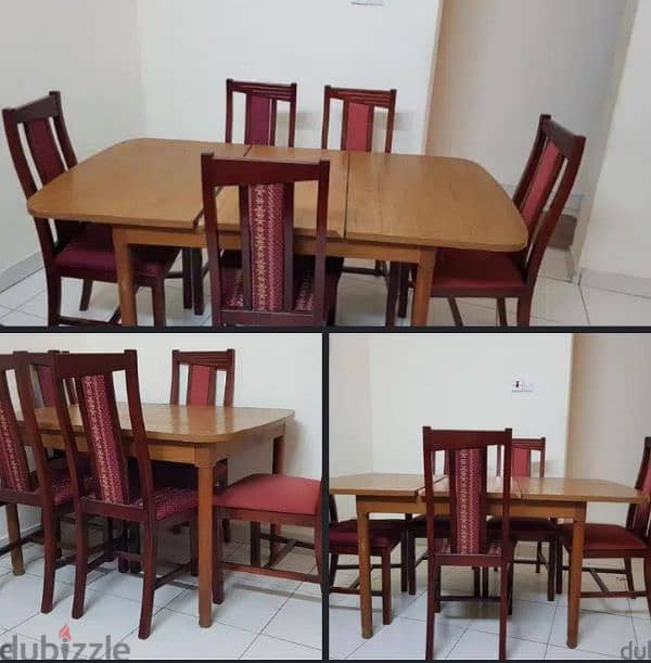 table with 5 chairs. 0