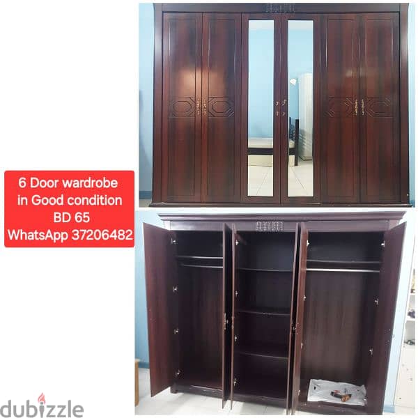 King size bed and 5 door wardrobe & other items for sale 5