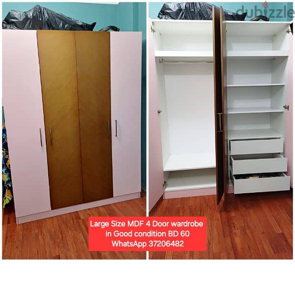 King size bed and 5 door wardrobe & other items for sale 17