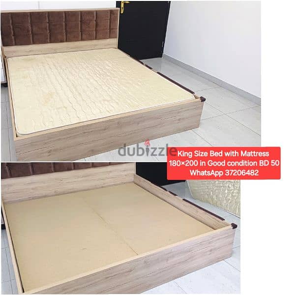 King size bed and 5 door wardrobe & other items for sale 19