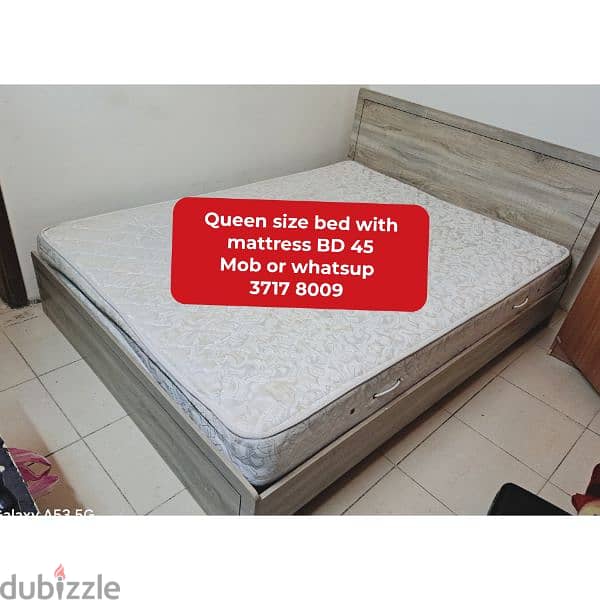 Bed with mattress storage box and other household items for sale 2