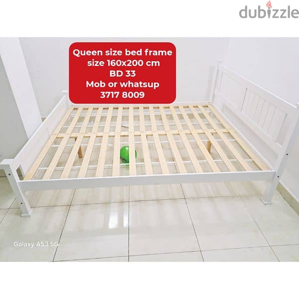 Bed with mattress storage box and other household items for sale 4