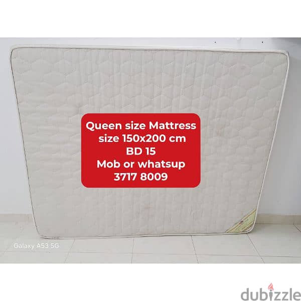 Bed with mattress storage box and other household items for sale 5