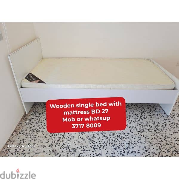 Bed with mattress storage box and other household items for sale 11