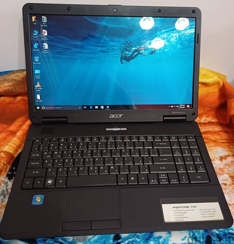 hello i am sale acer laptop intel pentium pressor ram 4gb hard dic 320 4