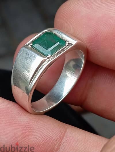 natural emerald ring