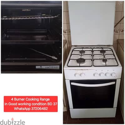 4 Burner Cooking Range and other items for sale with Delivery