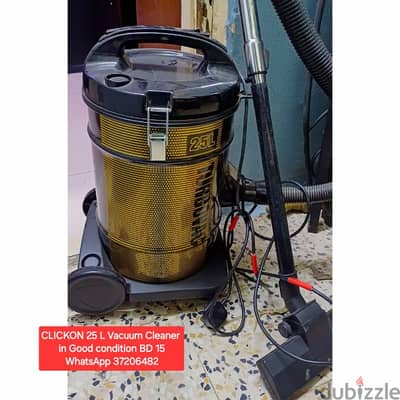 Clickon 25 L Vacuum Cleaner and other items for sale with Delivery