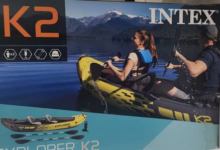 Selling preloved Intex Double Seater Kayak for 50bd, Life jacket too