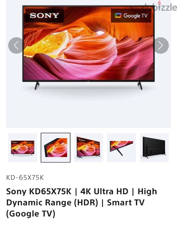 65”Sony Bravia google tv smart android 4k UHD TV 2